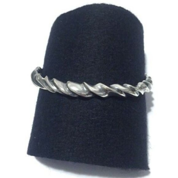 New Chan luu Bangle Cuff Twist Silver Cuff 925 Sterling Silver Open Bangle Cuff - Picture 1 of 4